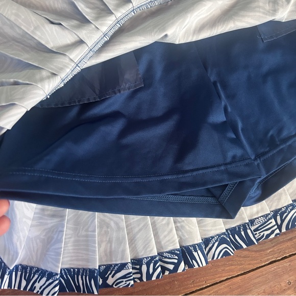 Lady Hagen Blue and White Mini Skirt - Picture 7 of 7